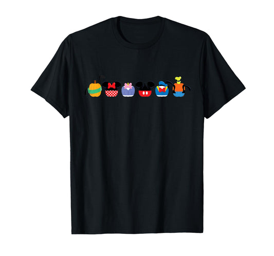 Disney Mickey Mouse and Friends Halloween Pumpkin Lineup T-Shirt