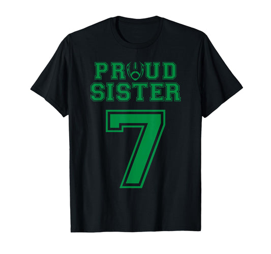 Custom Proud Football Sister Number 7 G Personalized T-Shirt
