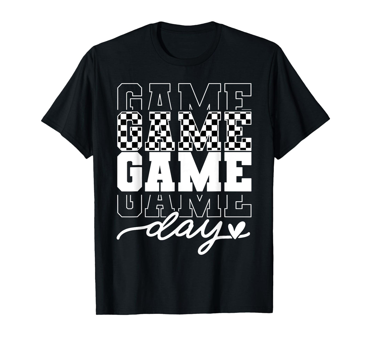 Funny Checkered Game Day Men Women Kids T-Shirt