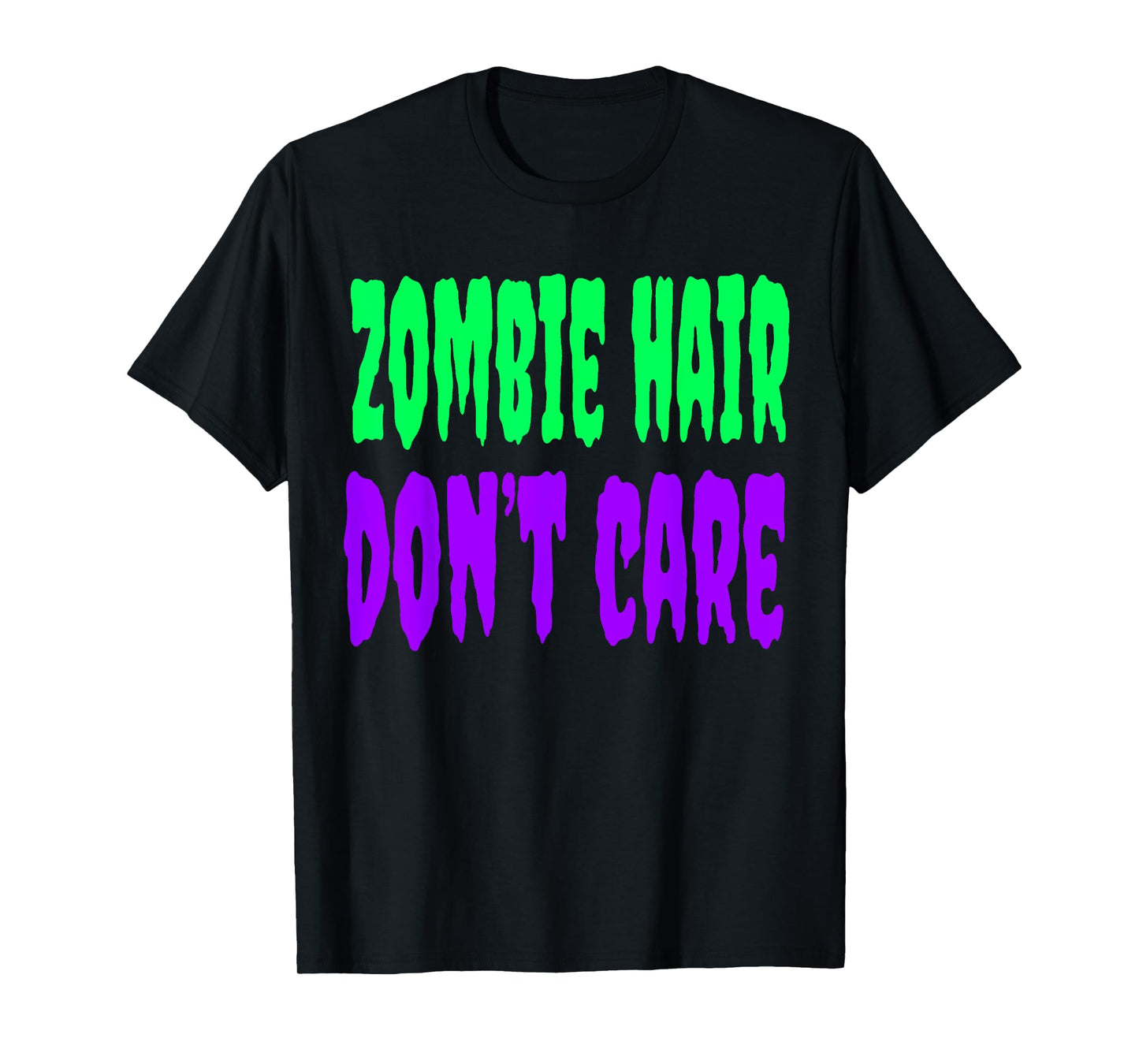 Cute Zombie Hair Dont Care Halloween Shirt