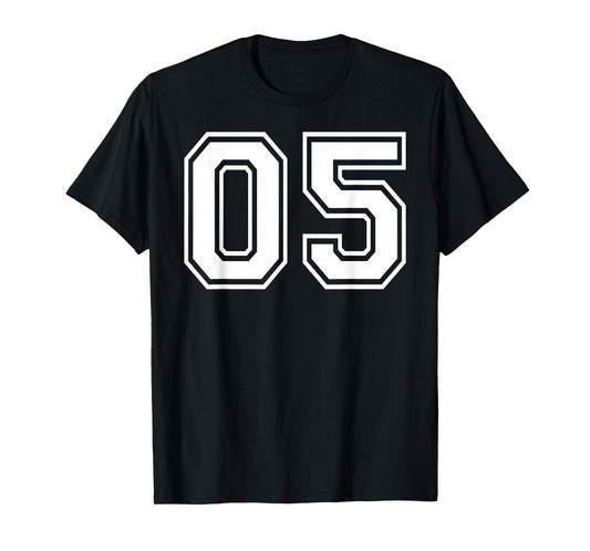 05 Number Five Team Sports Graphic Design Matching Varsity T-Shirt