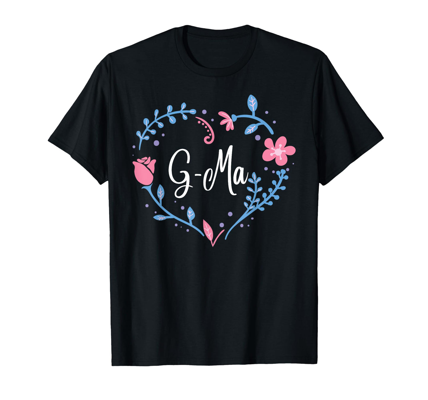 Flower G-Ma T-Shirt Grandma Christmas Birthday Gift Tee T-Shirt
