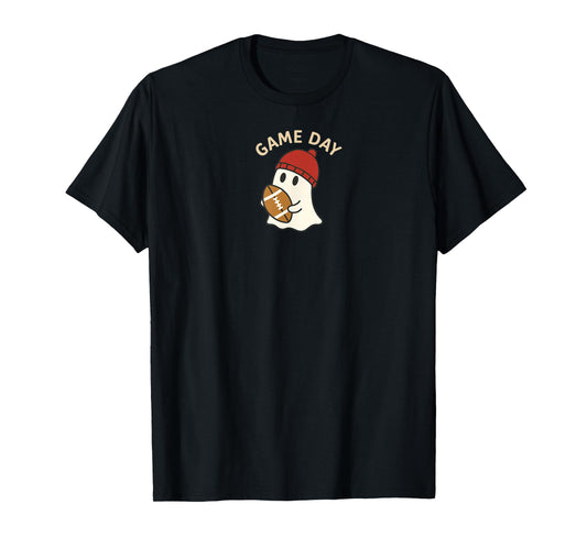 Cute Ghost Game Day American Football Lover Touchdown Season T-Shirt