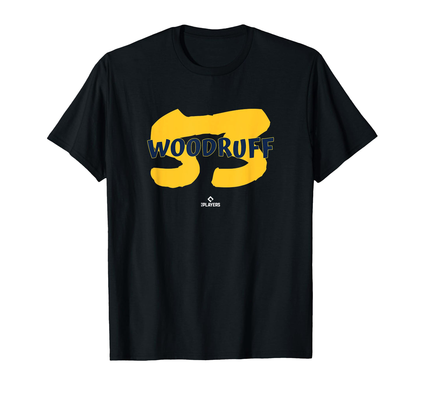 Name and Number Brandon Woodruff Milwaukee Baseball MLBPA T-Shirt