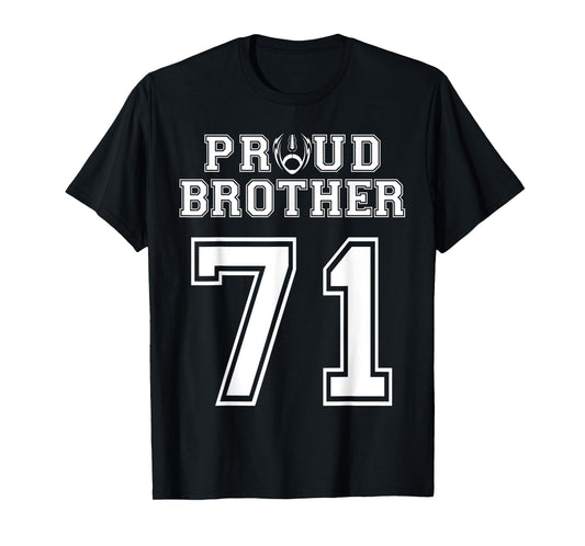 Custom Proud Football Brother Number 71 Personalized For Men T-Shirt