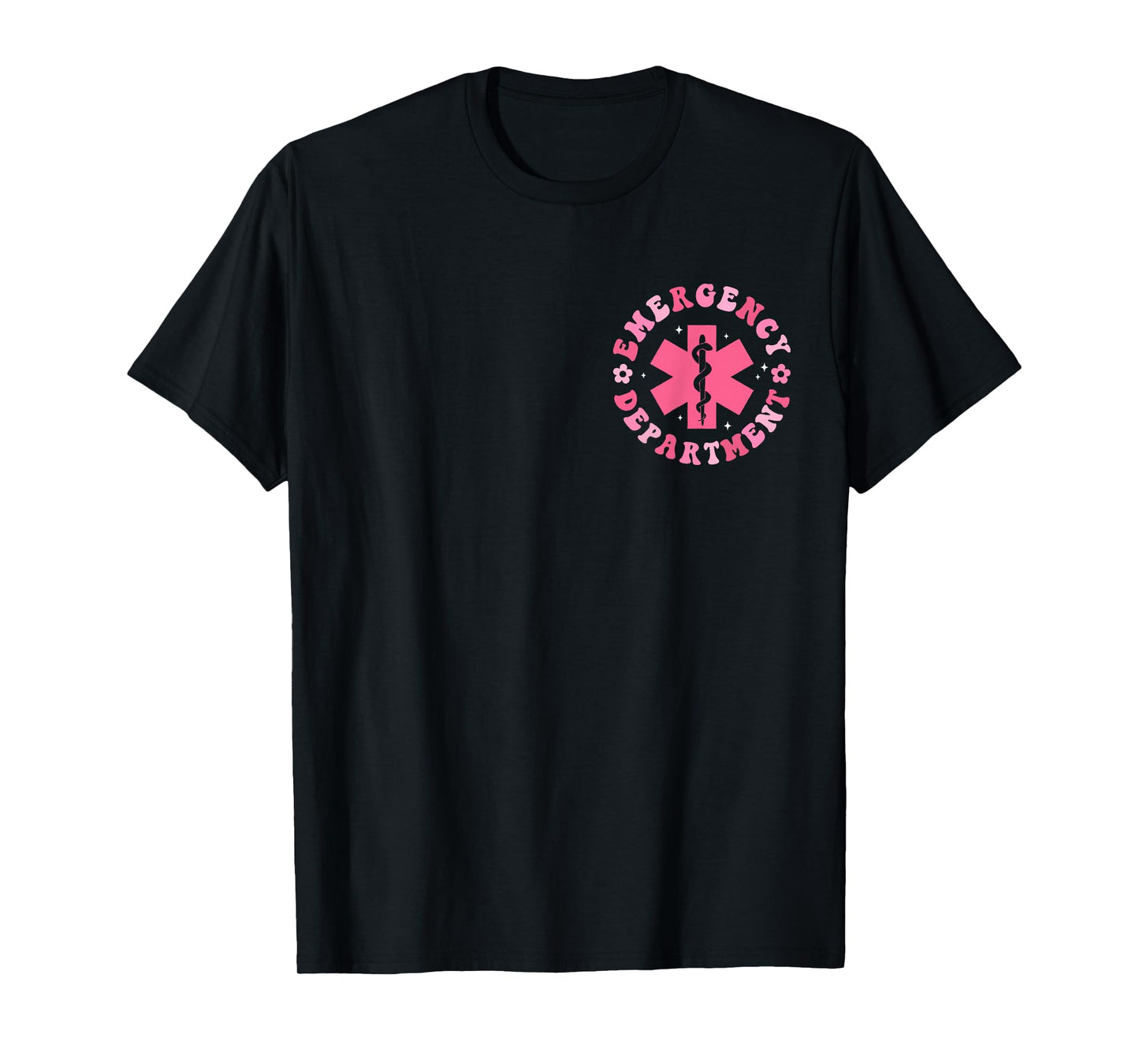 Emergency Department Emergency Nurse Groovy ER Nurse 2 Sided T-Shirt