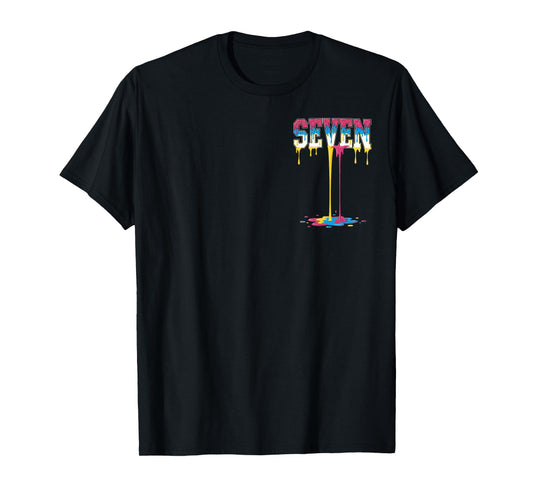 7 Number Seven Team Sports Ice Cream Drip 67 (2 Sides) T-Shirt