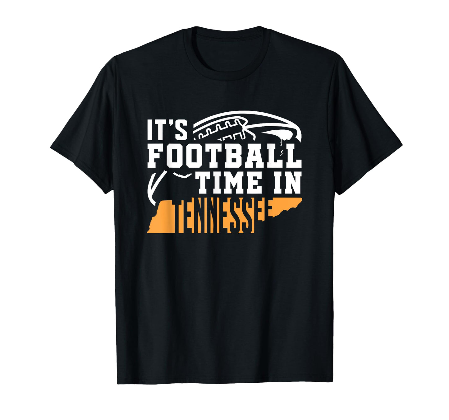 It's Football Time In Tennessee Orange and White T-Shirt