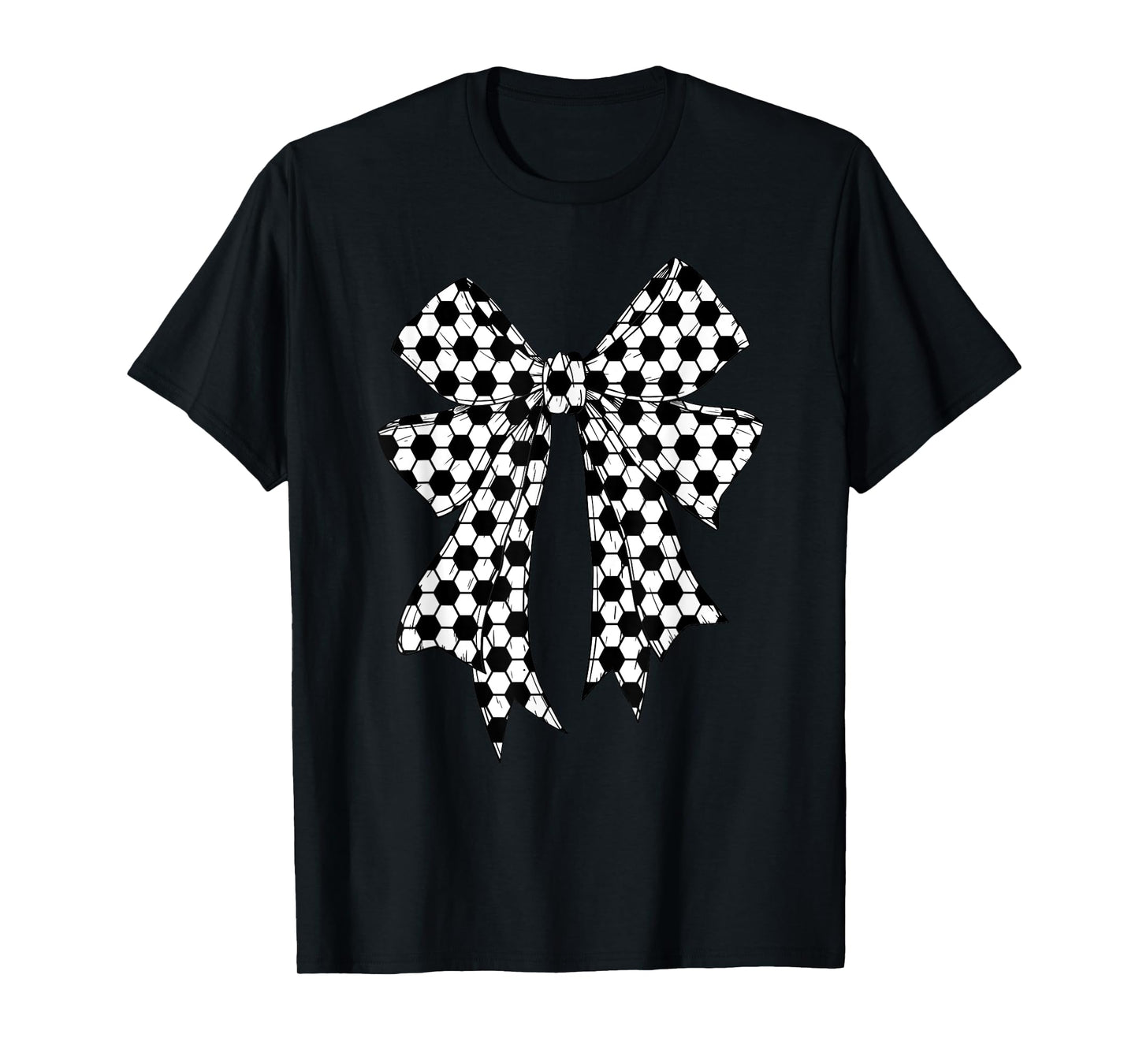 Cute Soccer Ball Coquette Bow For Women Girl Soccer Mom Mama T-Shirt