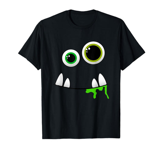 Cute Monster Face Halloween Group Costume Gift T-Shirt