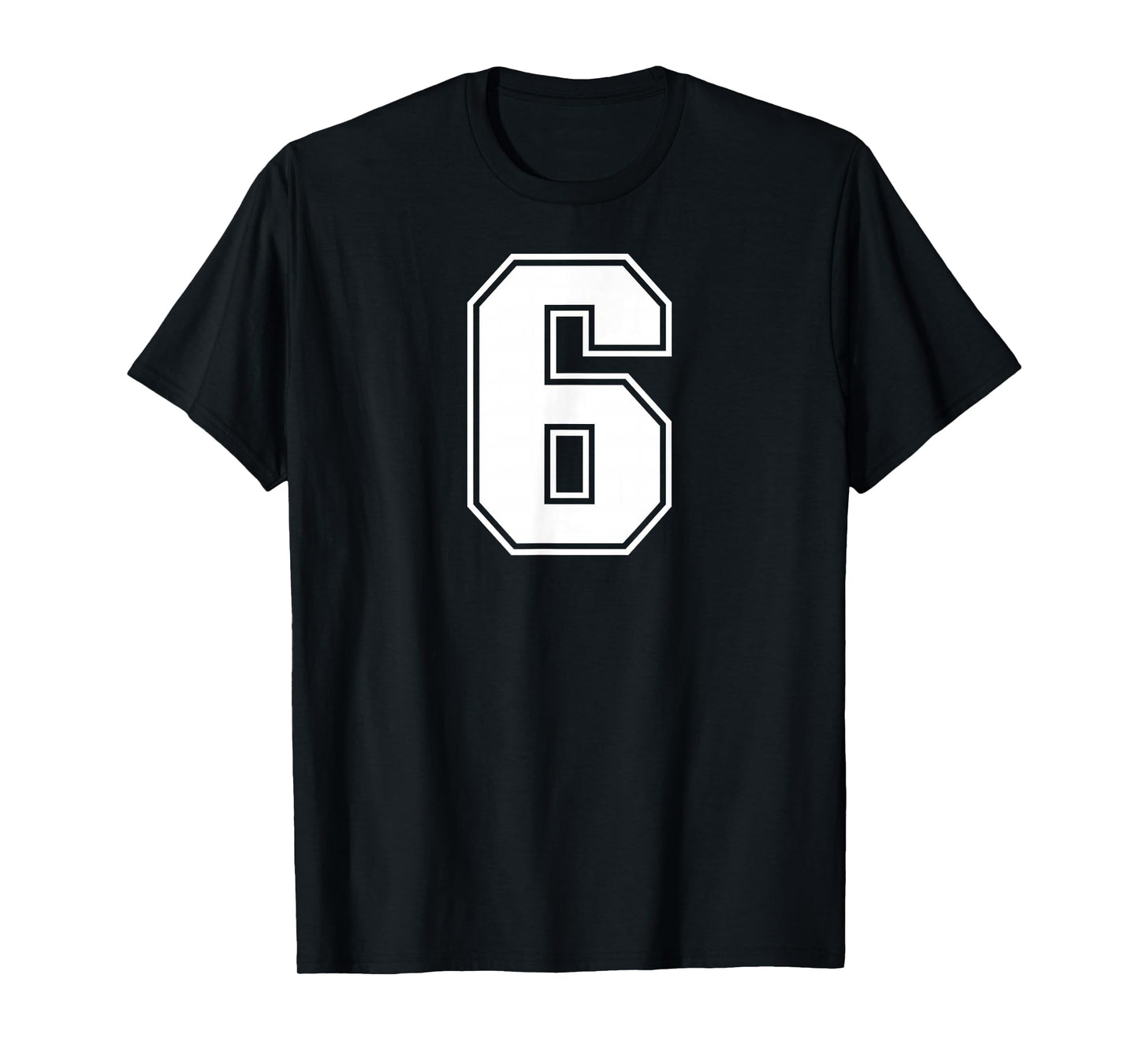 6 Number Six Team Sports Graphic Varsity Matching T-Shirt