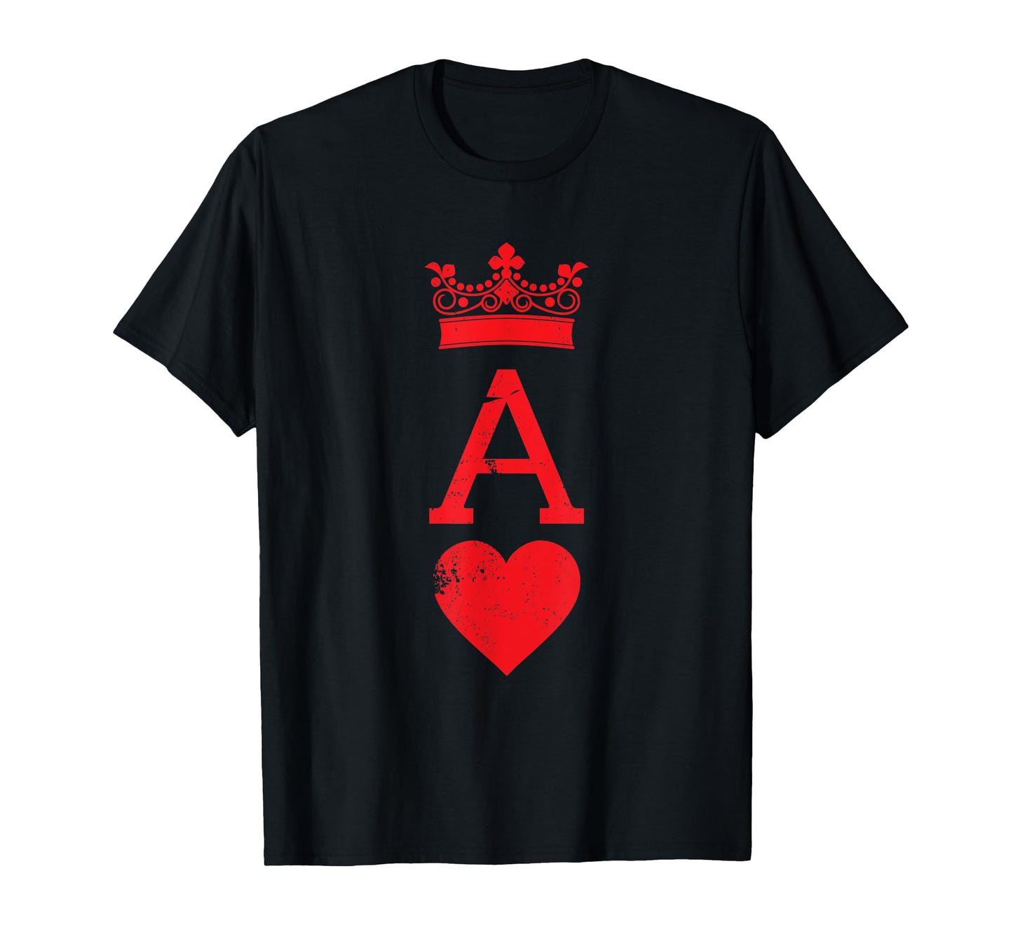 Ace of Hearts Blackjack Cards Halloween Matching Couple T-Shirt