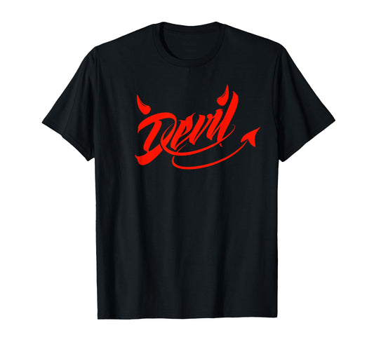 Devil Halloween Costume Matching Couple Girlfriend T-Shirt