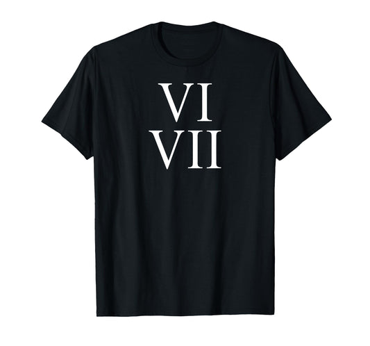 67 Roman Numerals VI VII Funny Six Seven Meme Matching Group T-Shirt