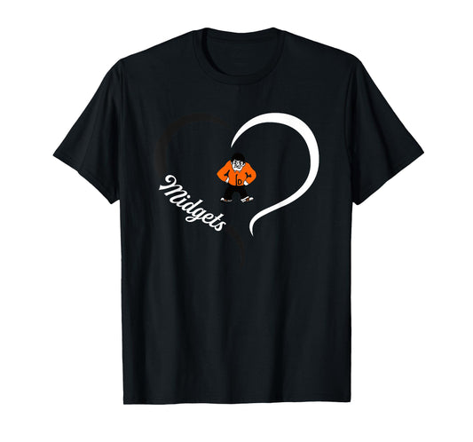 Dickinson Midgets Logo Half Heart Slogan HS T-Shirt