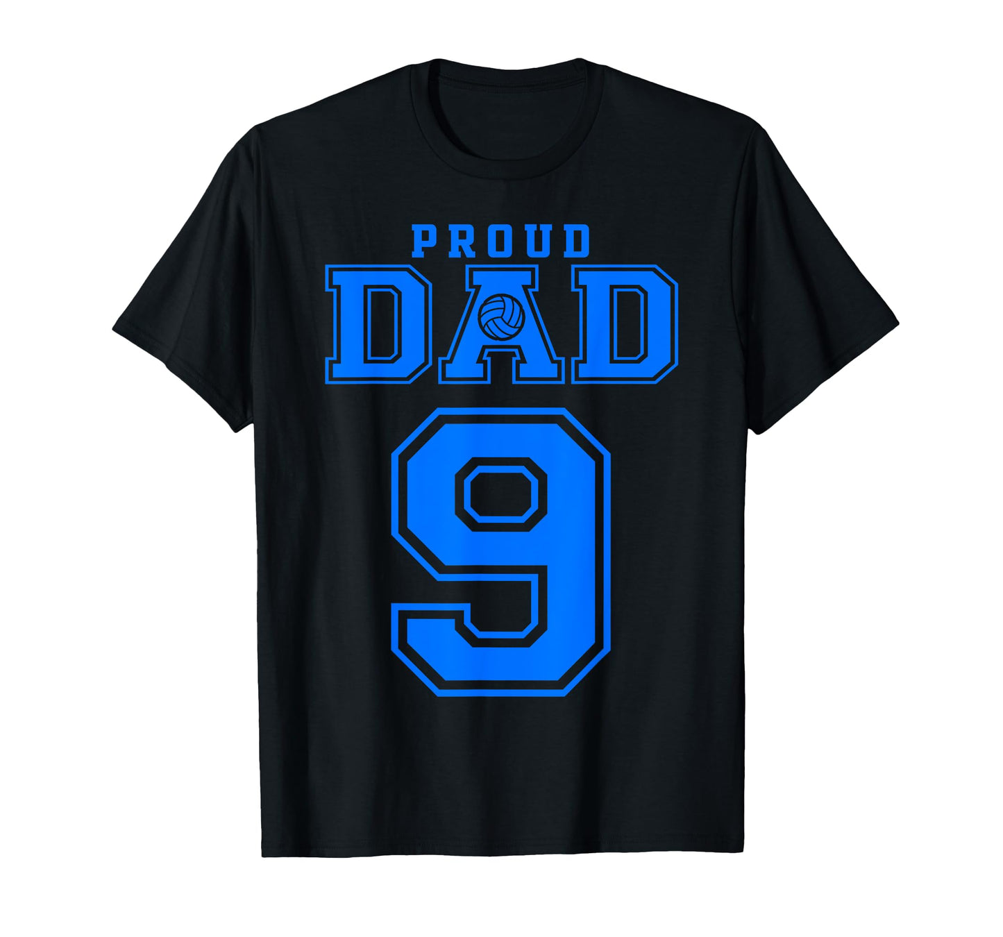 Proud Volleyball Dad Number 9 B T-Shirt