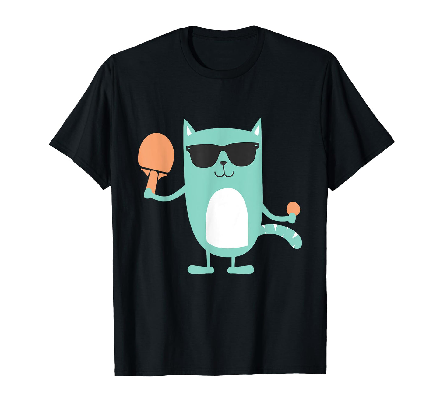 Cat Ping Pong Player - Paddle Game Sports Tournament Lover T-Shirt