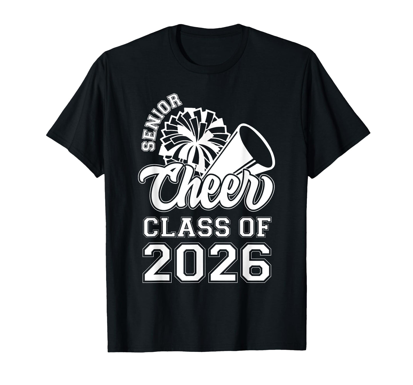 Senior Cheerleader Cheer Class Of 2026 Graduation Graduate T-Shirt