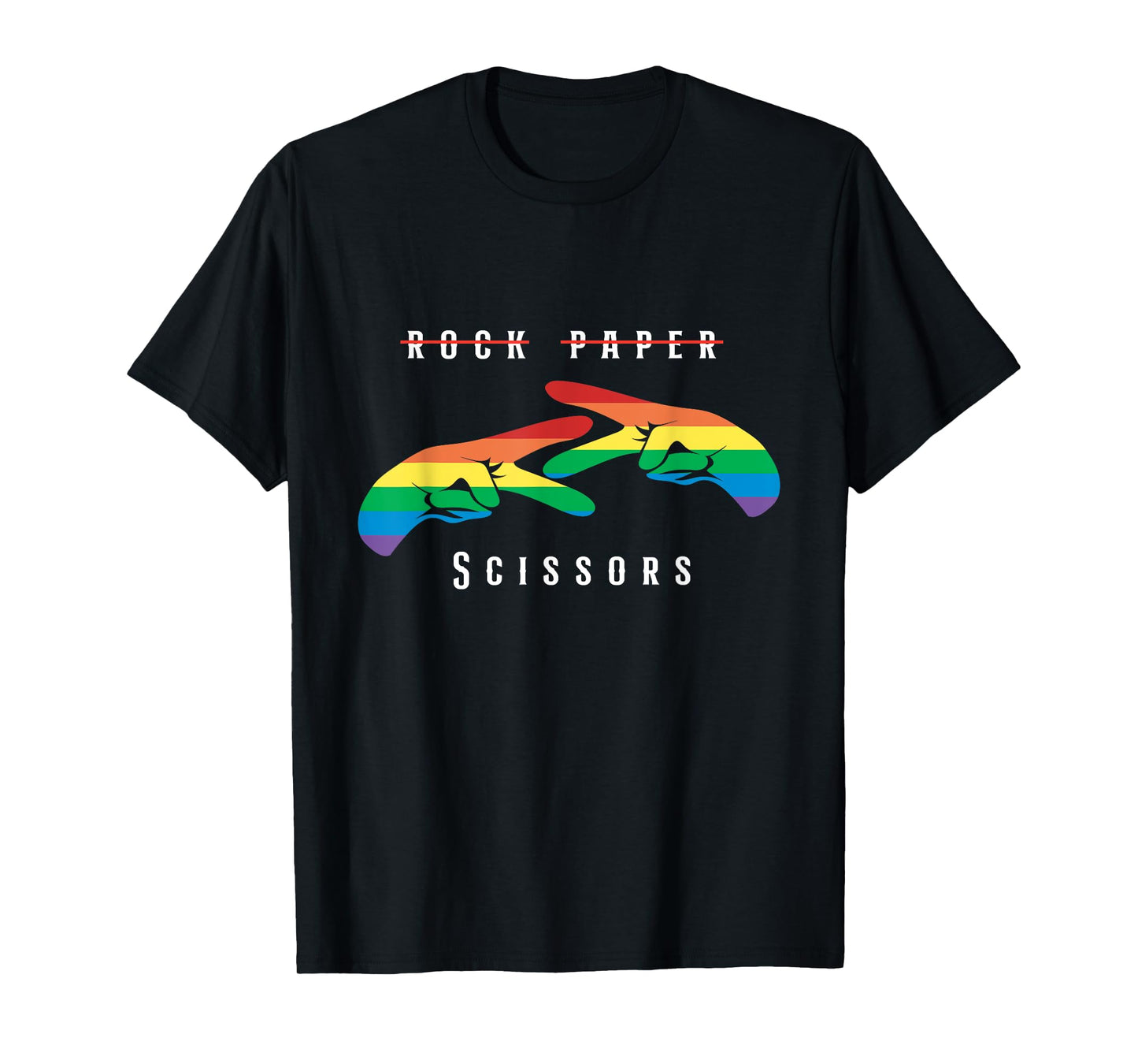 Rock Paper Scissors Funny Lesbian Pride LGBT T-Shirt