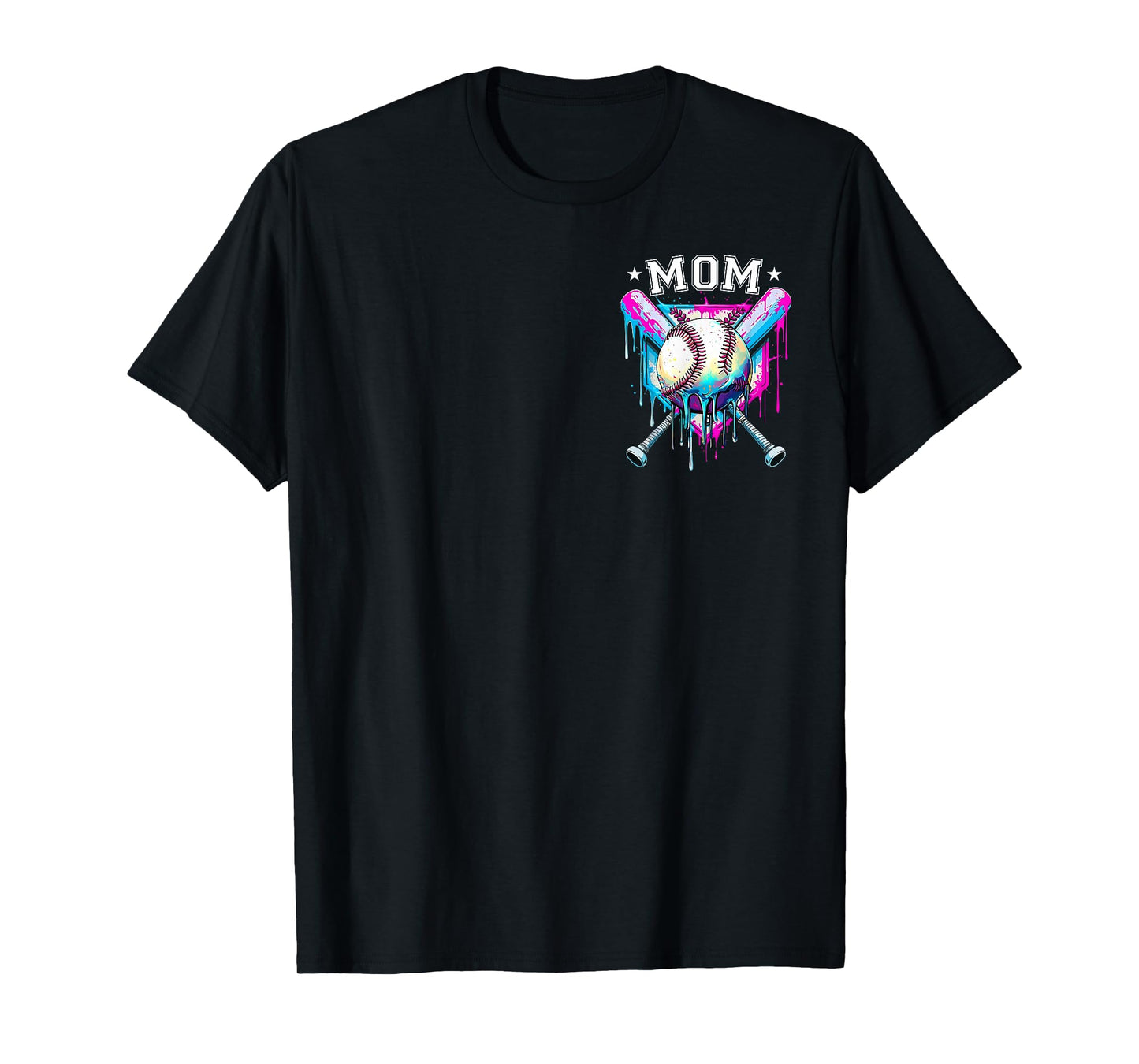 Baseball Ice Cream Drip Mom of The Birthday Boy Family T-Shirt