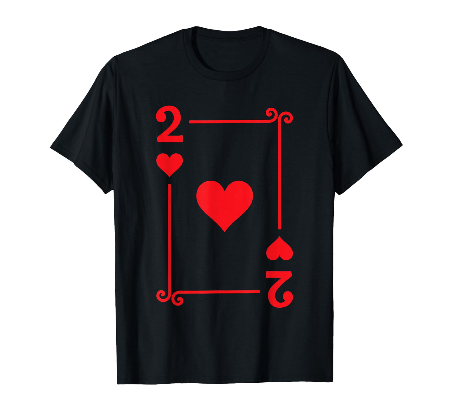 Playing Cards Costume - 2 Hearts Card - Two Card T-Shirt