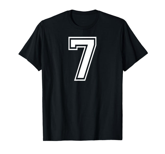 7 Number Seven Team Sports Graphic Design Matching Varsity T-Shirt