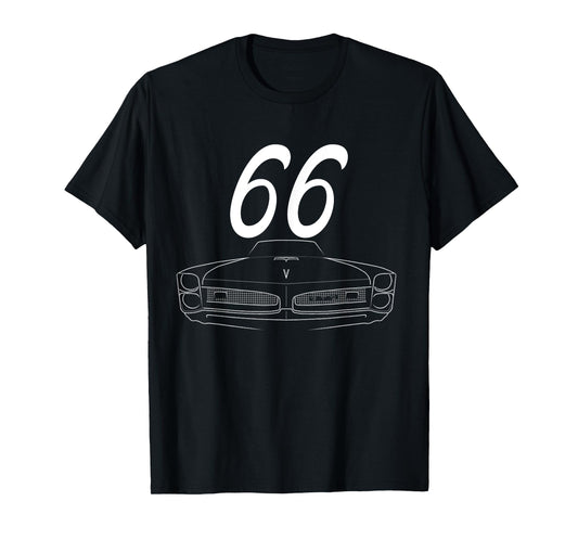 1966 66 GTO Classic Car Old School Muscle Yellow Car T-Shirt