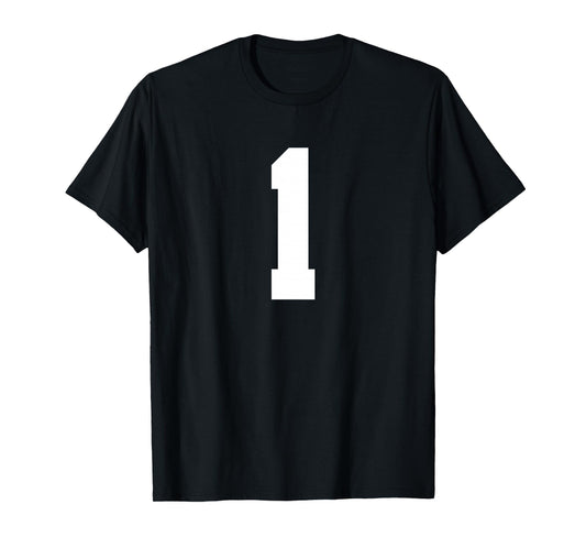 1 Number (on Back) Sport Team Number Jersey T-Shirt