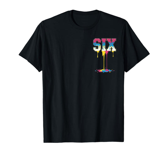 6 Number Six Team Sports Ice Cream Drip 67 (2 Sides) T-Shirt