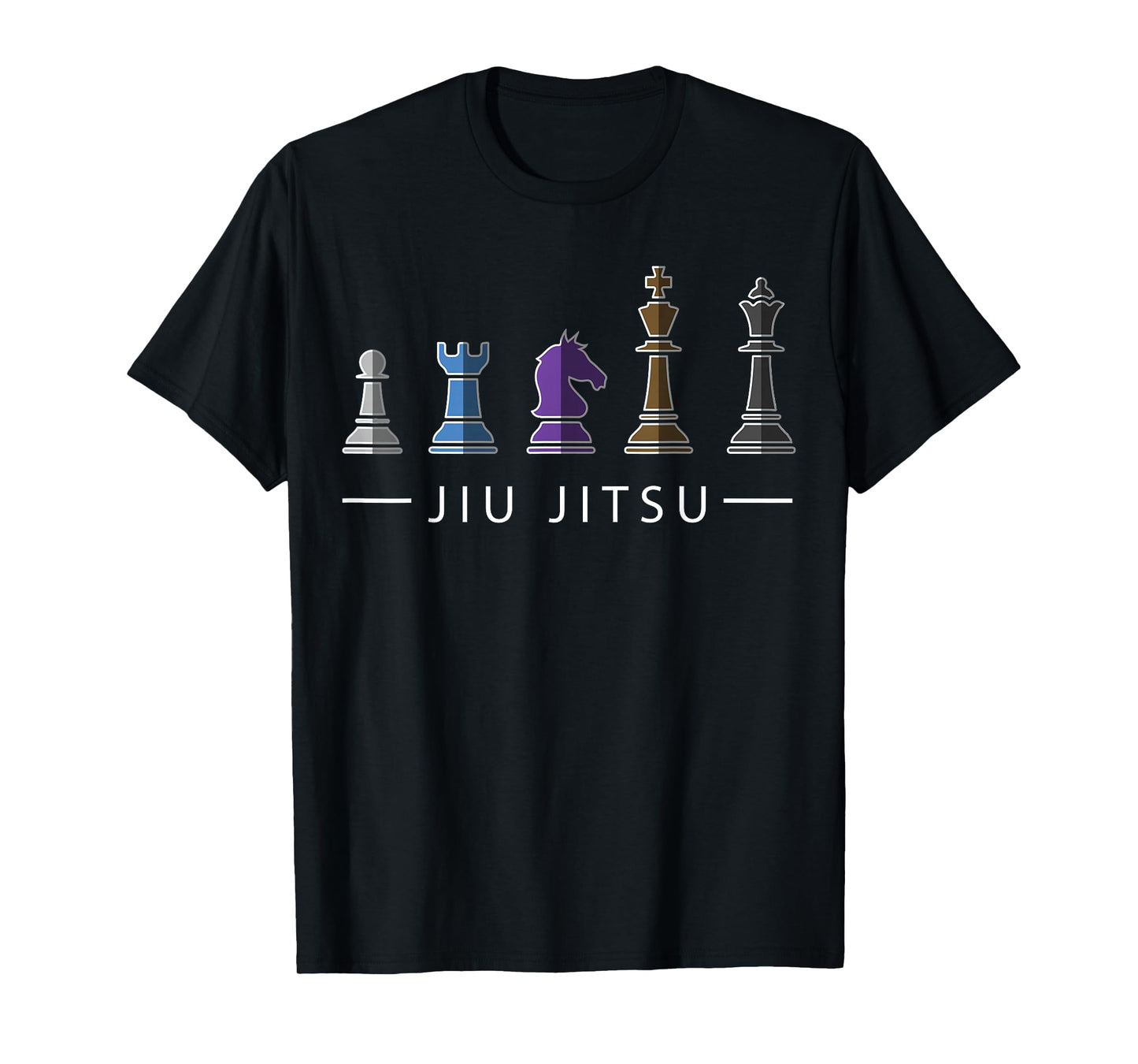 Funny BJJ Brazilian Jiu Jitsu Chess Belt Fighter MMA Gifts T-Shirt
