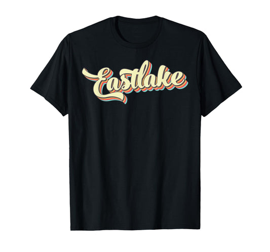 Eastlake TShirt Retro Art Baseball Font Vintage T-Shirt