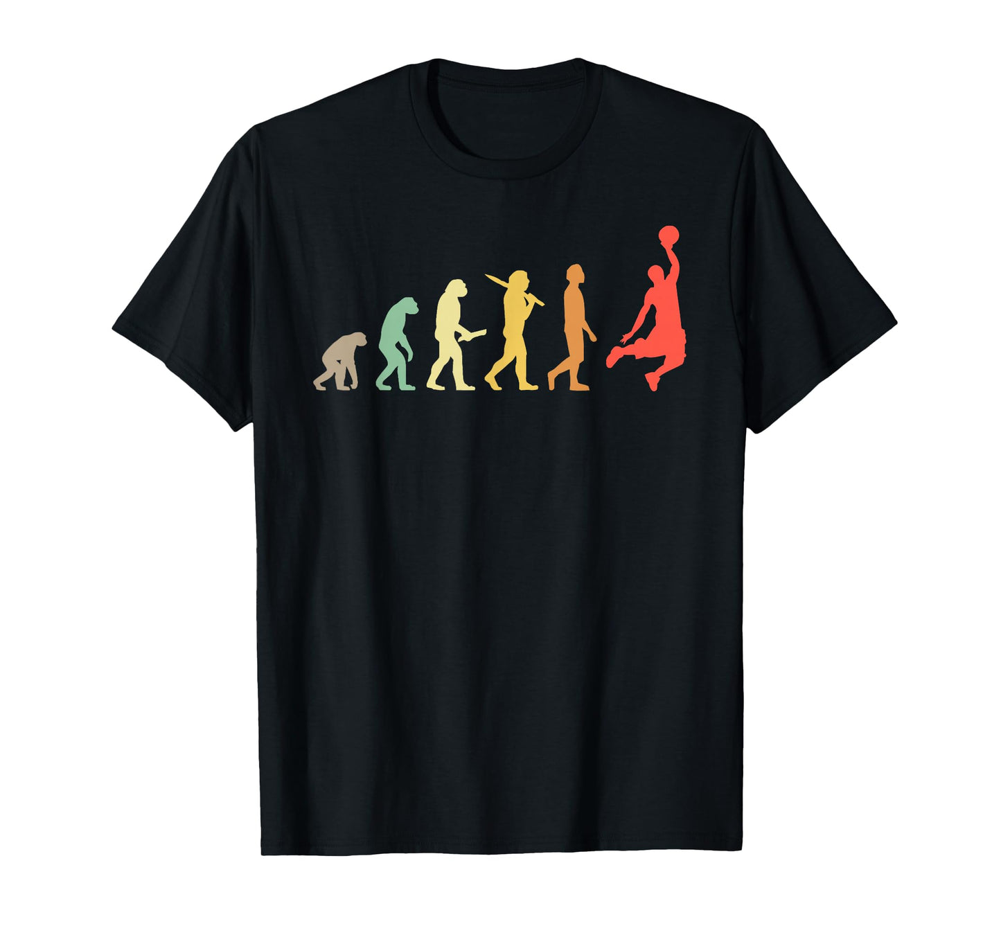 Retro Basketball Evolution Gift For Basketball Players T-Shirt