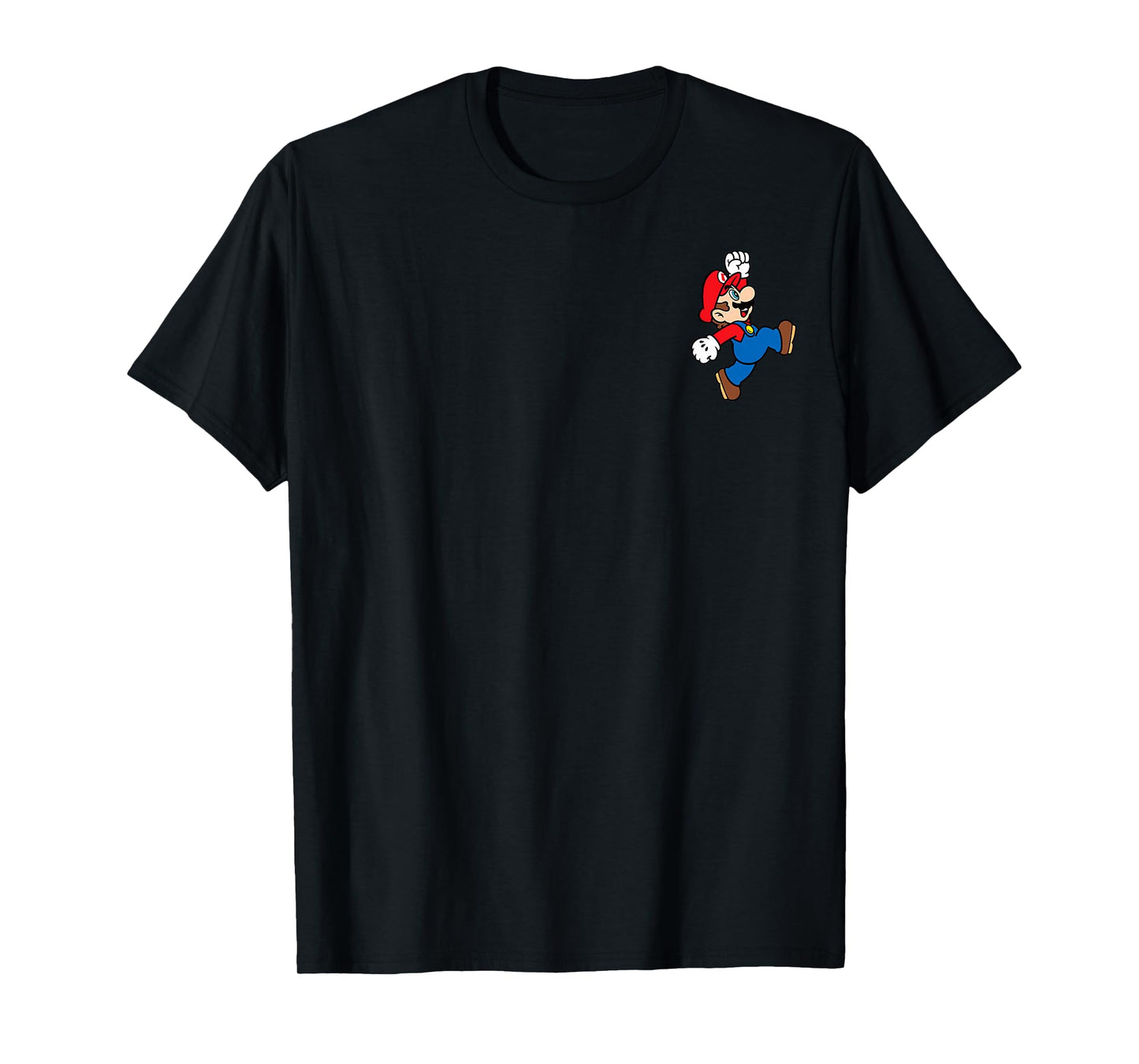 Super Mario Bros Mario Jump Left Chest T-Shirt