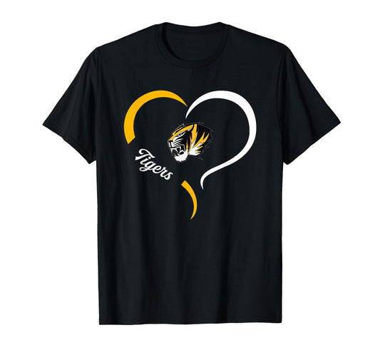 Alamogordo Tigers Logo Half Heart Slogan HS T-Shirt