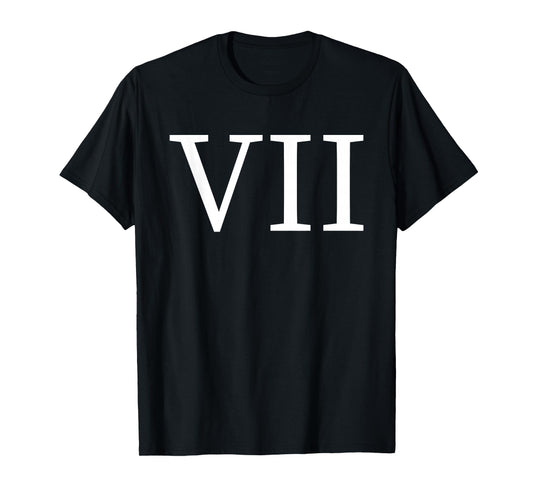 67 Roman Numerals VII Funny Six Seven Meme 6 7 Matching T-Shirt