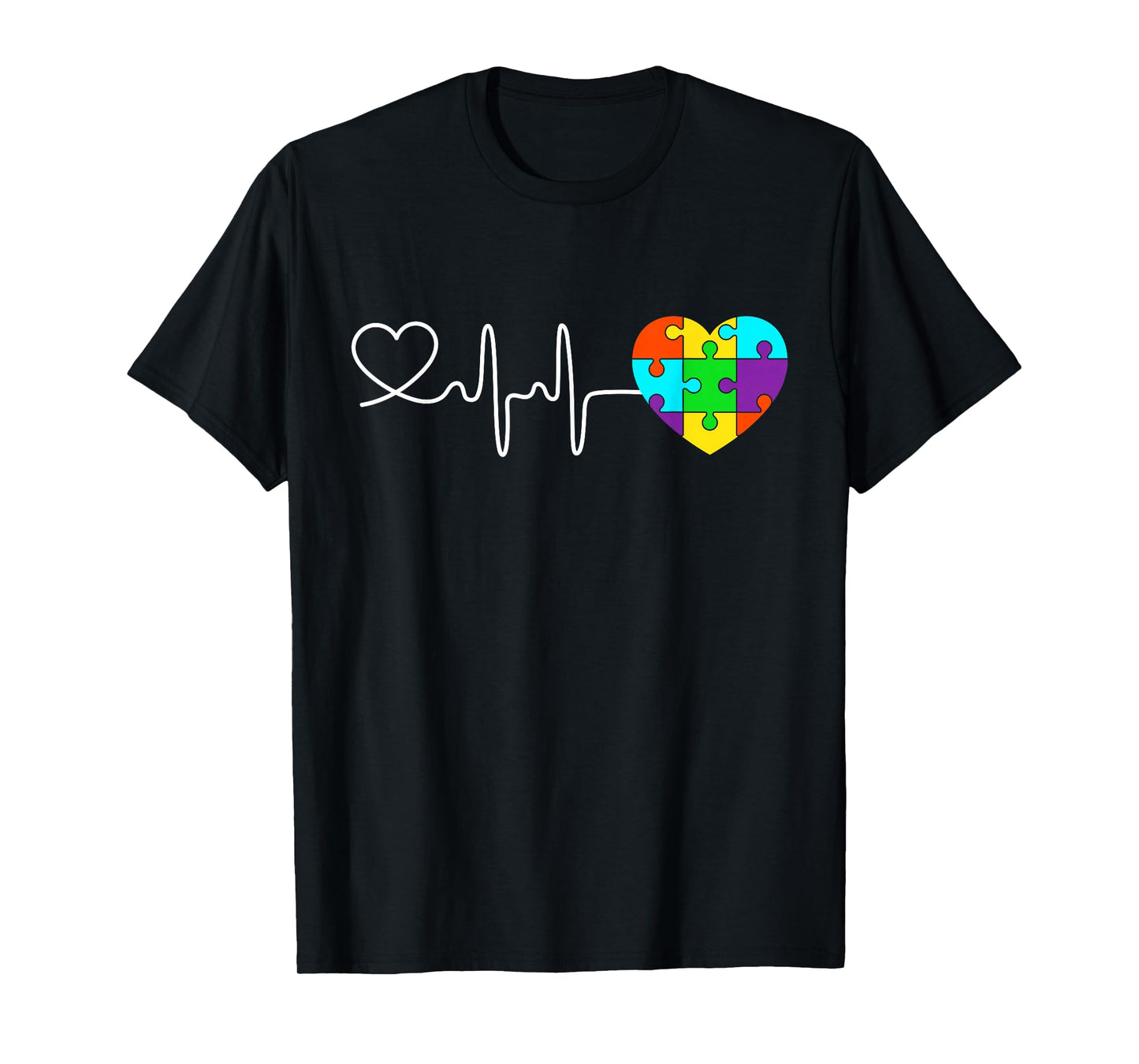 Love Heart Puzzle Acceptance Men Women Kids Autism Awareness T-Shirt
