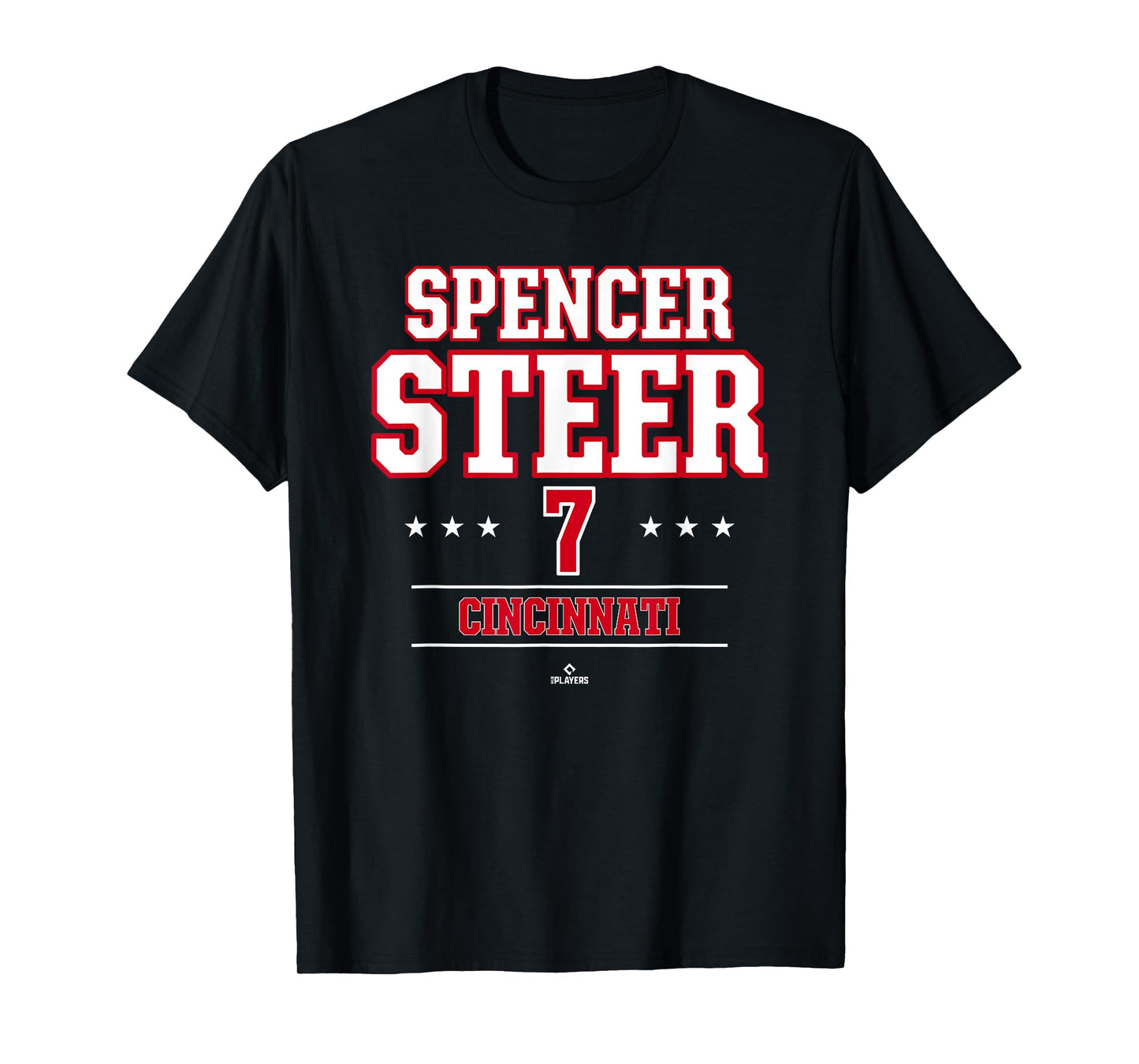 Baseball Star Spencer Steer Cincinnati MLBPA T-Shirt