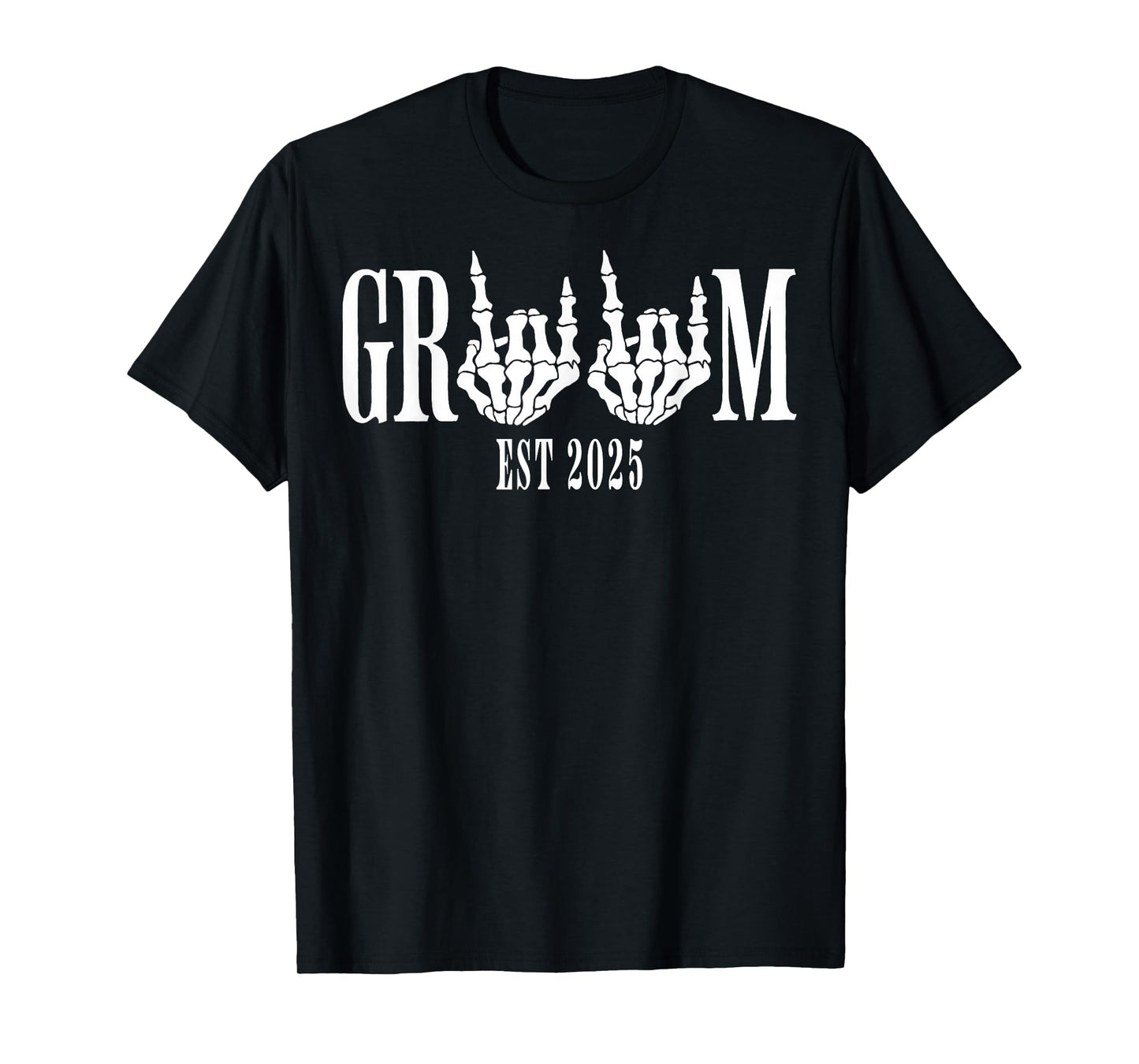 Halloween Engagement Wedding Bride Groom Skeleton Spooky T-Shirt