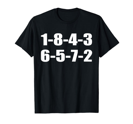 1-8-4-3-6-5-7-2 Firing Order Small Block Engine V8 Big Block T-Shirt