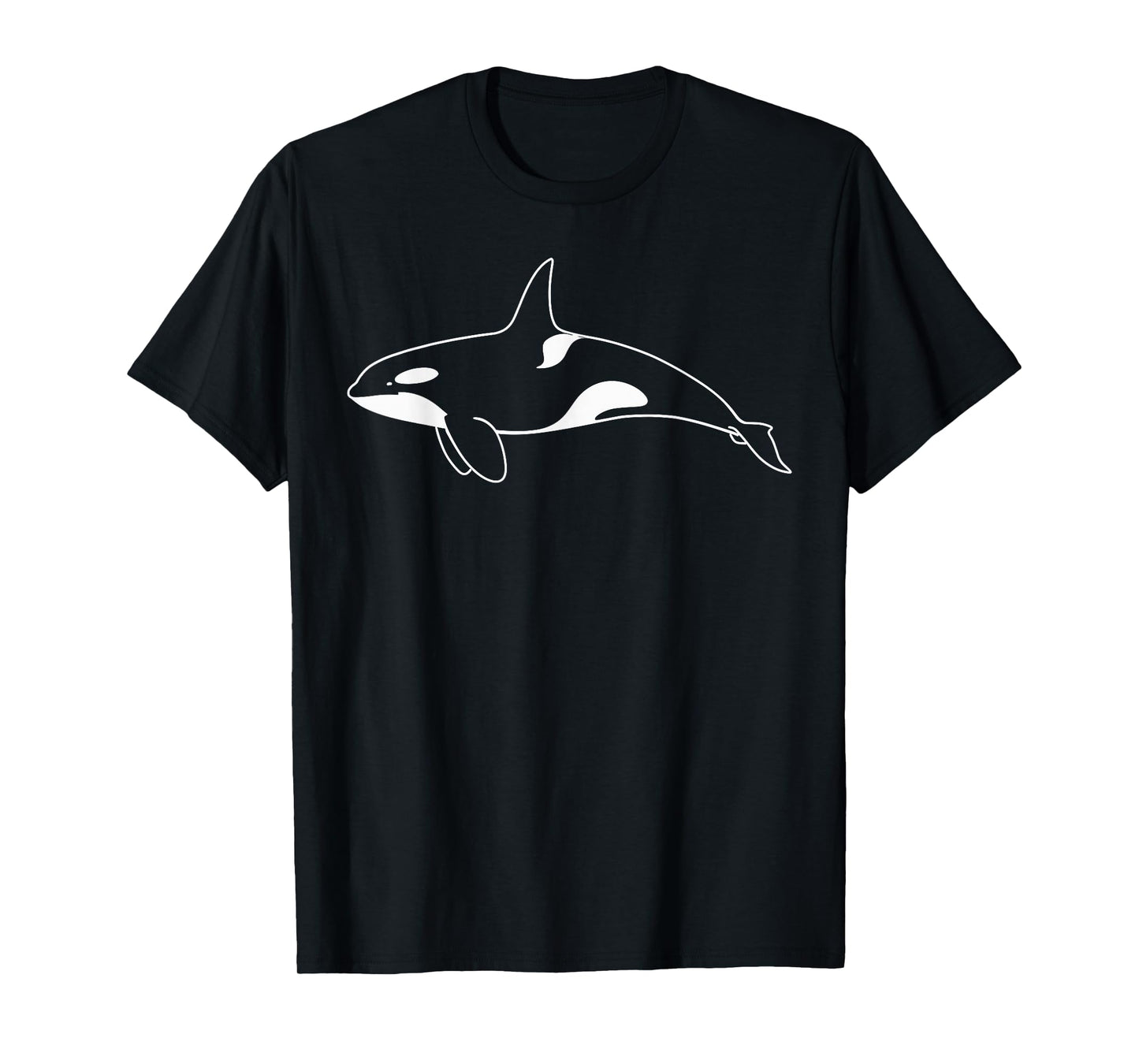 Minimalist Orca Line Drawing Men Women Kids Novelty Orca T-Shirt