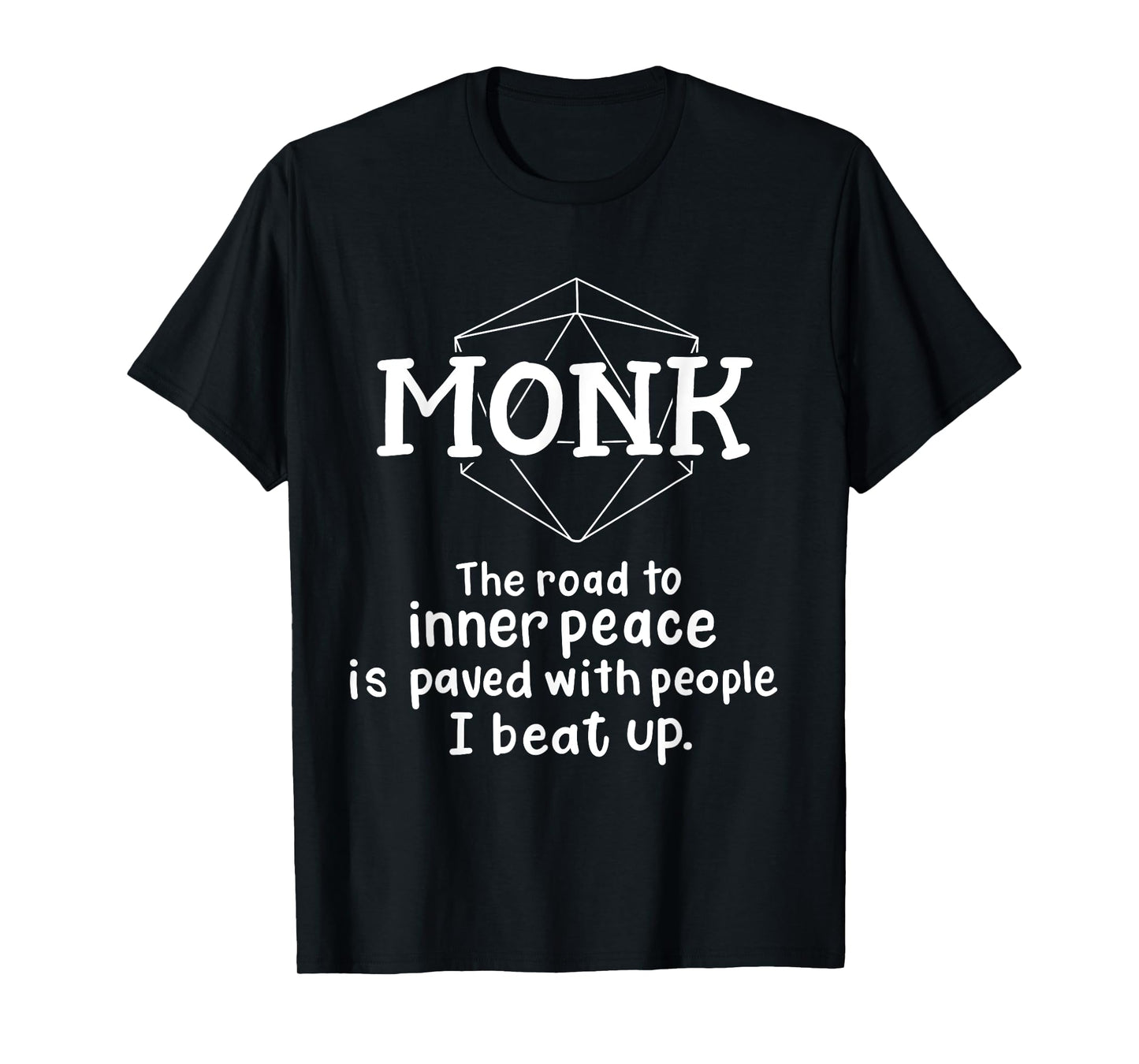 RPG Gamer Monk Funny Character Joke Roleplaying Games T-Shirt