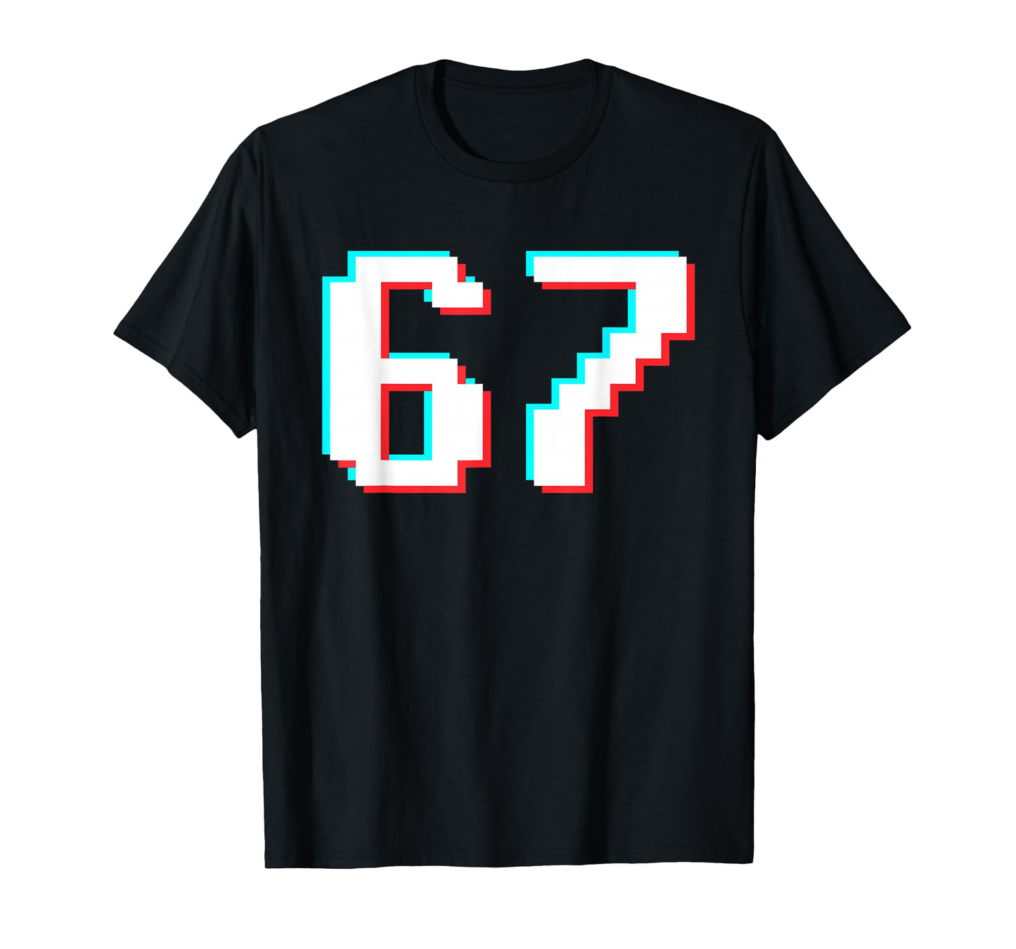 Number 67 Meme Funny Gen Alpha Slang Six Seven Youth Kids T-Shirt