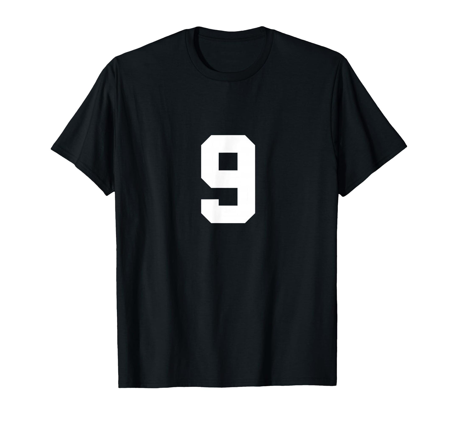 Number 9 (on Front / Back) Sports Team Jersey Number T-Shirt