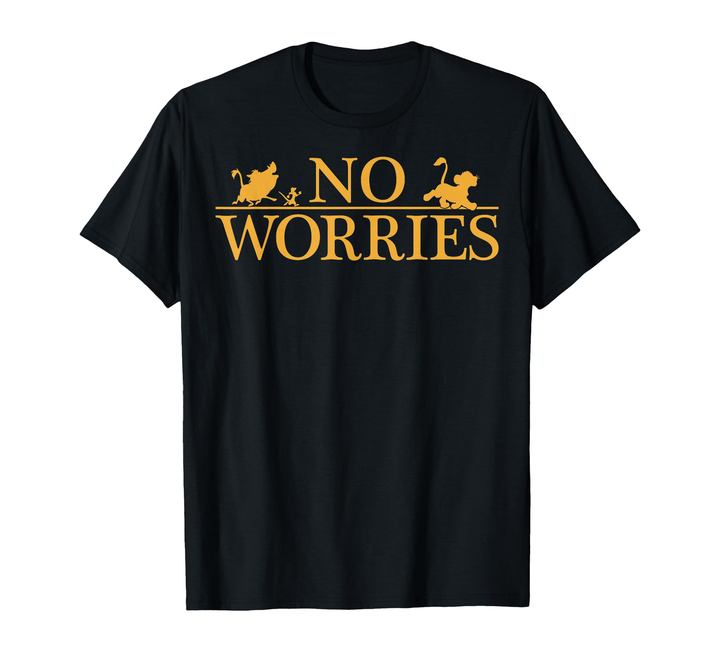 Disney Lion King No Worries Font Simba Graphic T-Shirt T-Shirt
