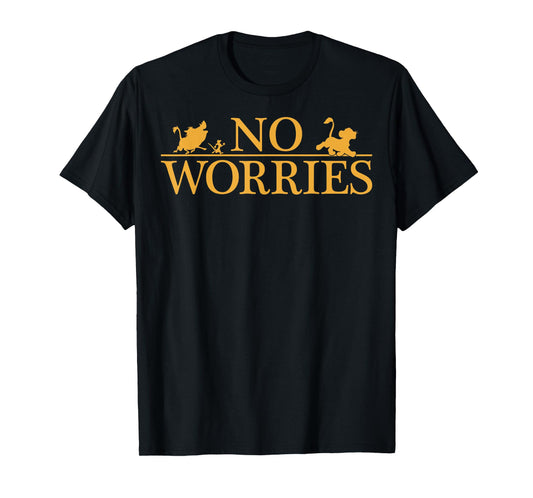 Disney Lion King No Worries Font Simba Graphic T-Shirt T-Shirt