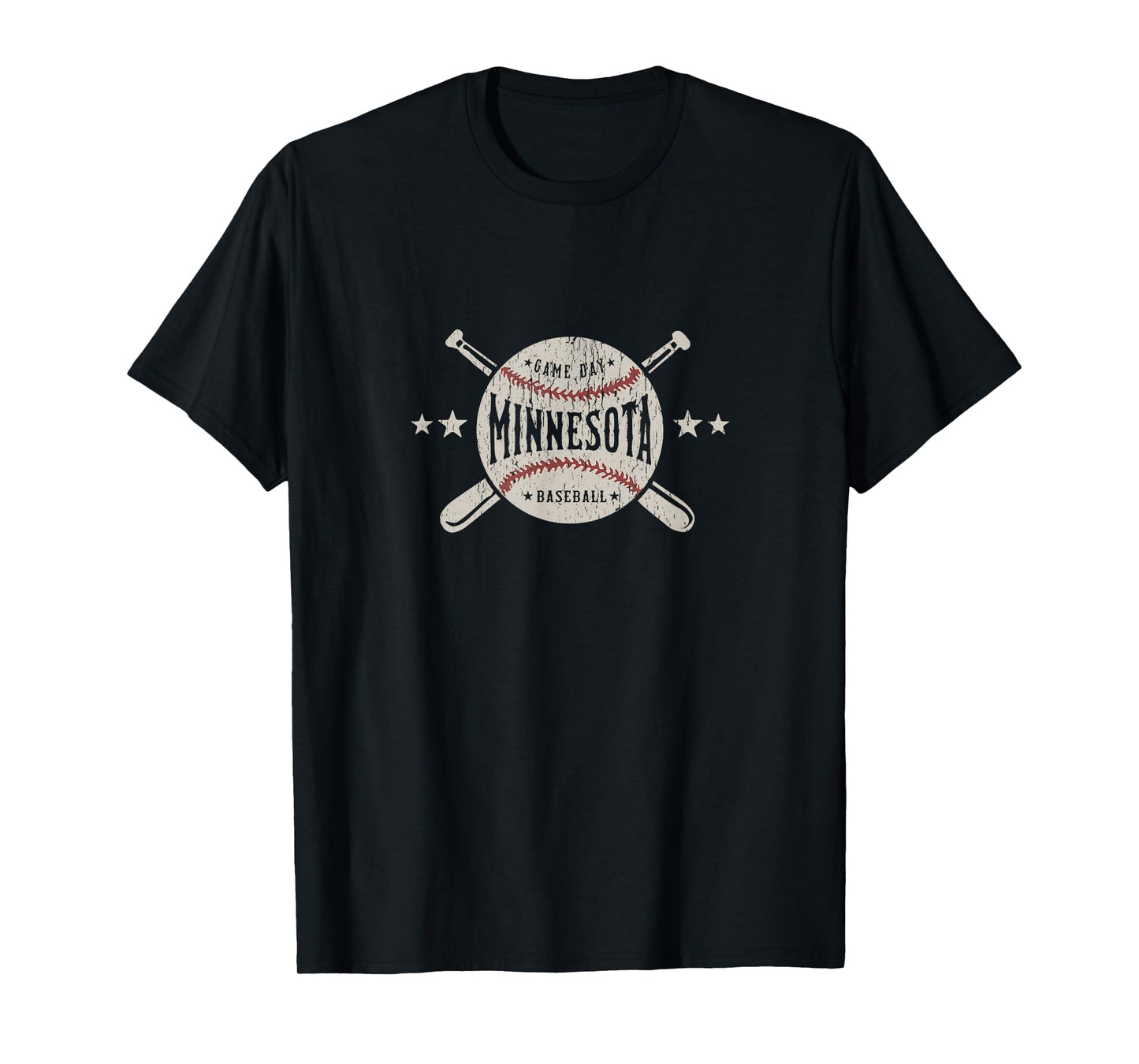 Minnesota MN T-Shirt Vintage Baseball Graphic Tee T-Shirt