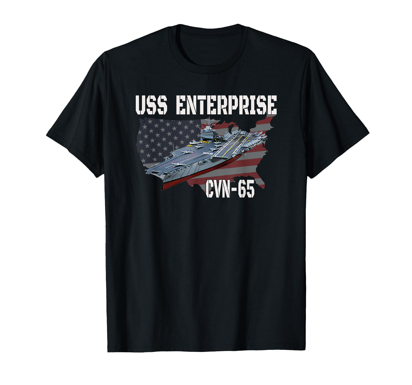 USS Enterprise CVN-65 Aircraft Carrier Veterans Day T-Shirt