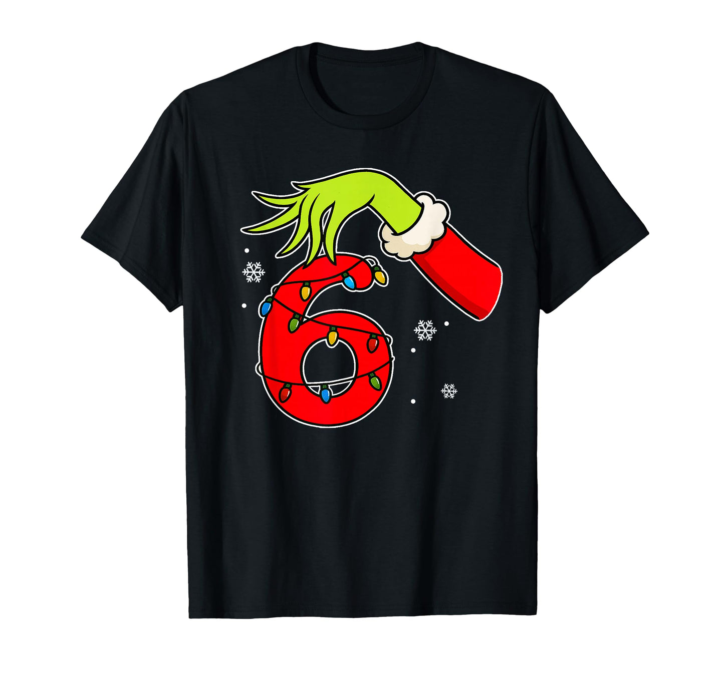 Fun Number 6 Christmas 67 Six Seven Meme Xmas Men Women Kids T-Shirt
