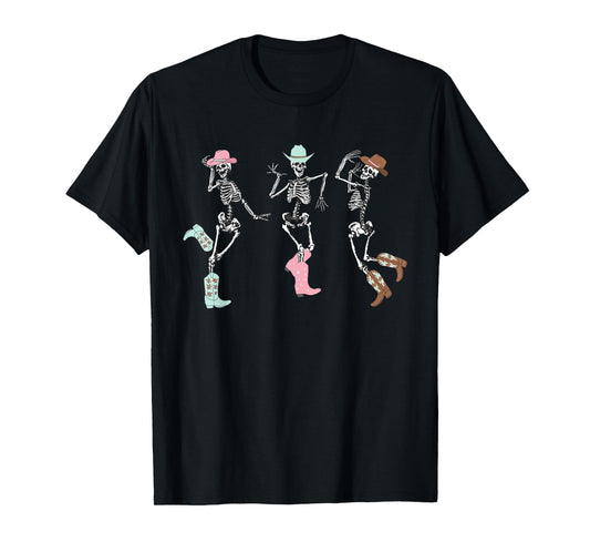 Dancing Skeletons in Cowboy Hats and Boots for Everyone T-Shirt