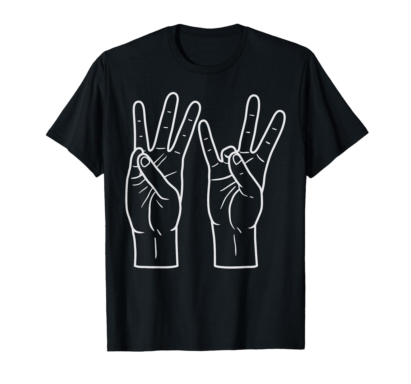 Six Seven Hand Sign ASL Sign Language Funny Alpha Kid Meme T-Shirt